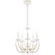 Priscilla 5 Light White Chandelier Ceiling Light in Bronze Pearl, Adjustable Height