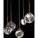 Beyond Quest LED 17 inch Aged Brass Multi-Light Pendant Ceiling Light, Beyond