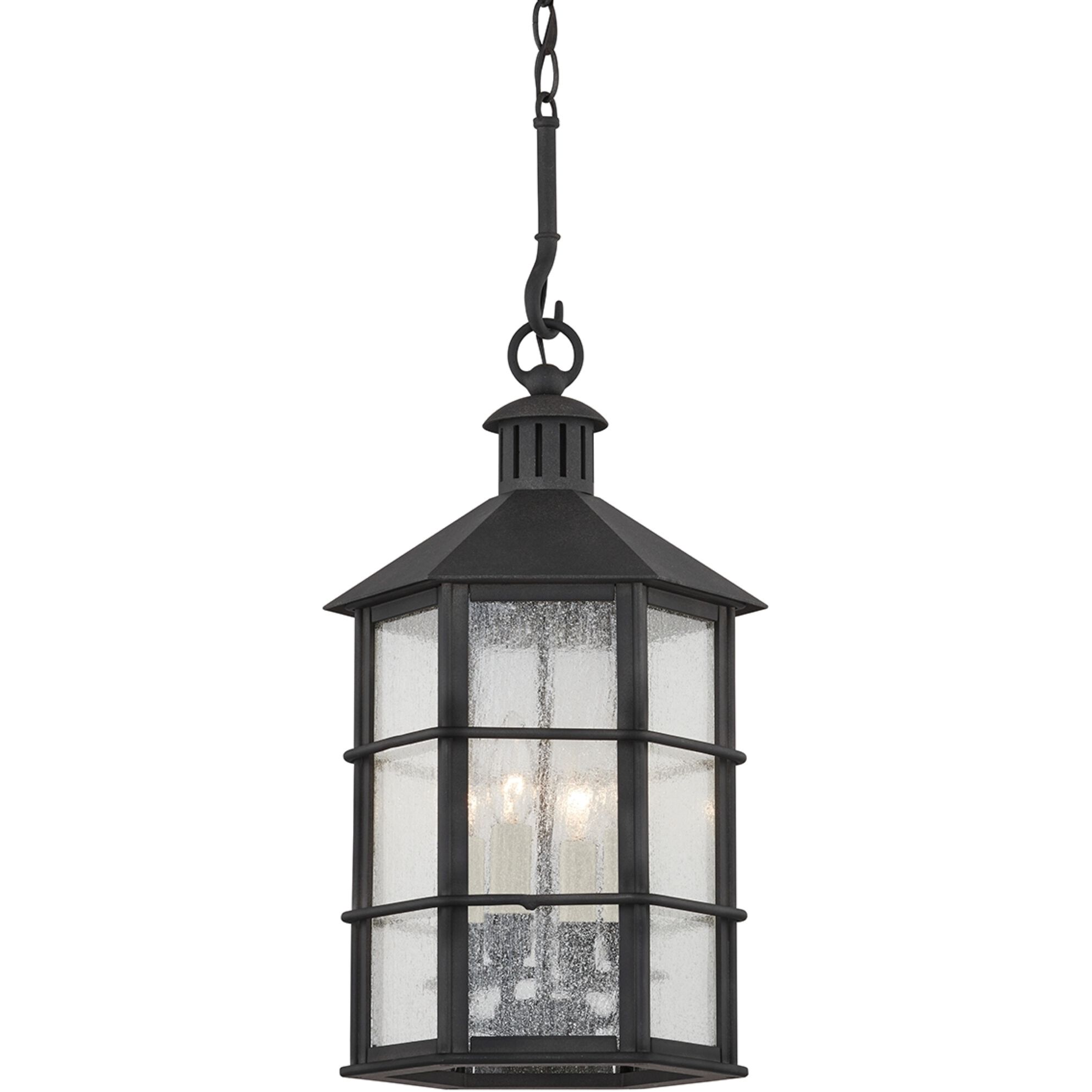 Lake County 4 Light 12 inch French Iron Outdoor Pendant