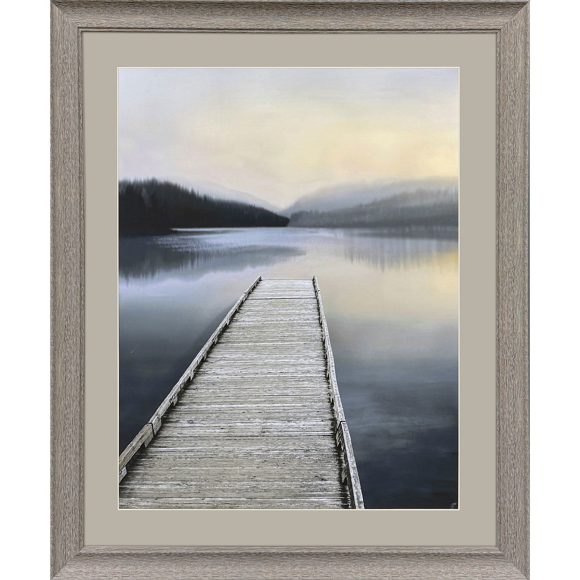 Reflective Aurora Gray and Multi and Neutral and Black Framed Art, Propac