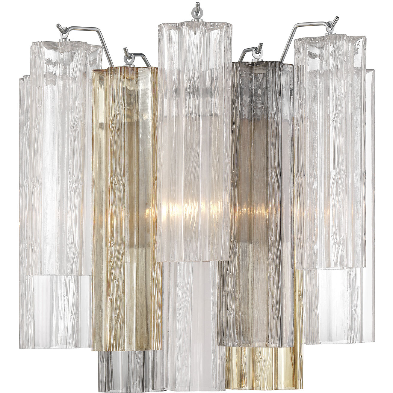 Addis Bath Wall Light in Tronchi Glass Autumn