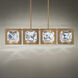 Beyond Enchante LED 43 inch Aged Brass Linear Pendant Ceiling Light, Beyond