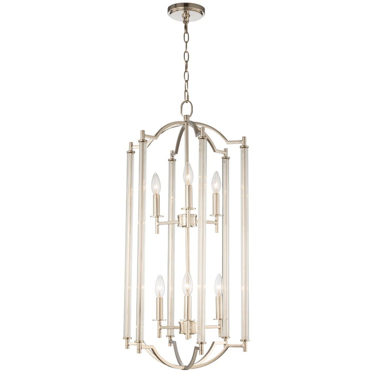 Provence 6 Light 16 inch Polished Nickel Foyer Chandelier Ceiling Light