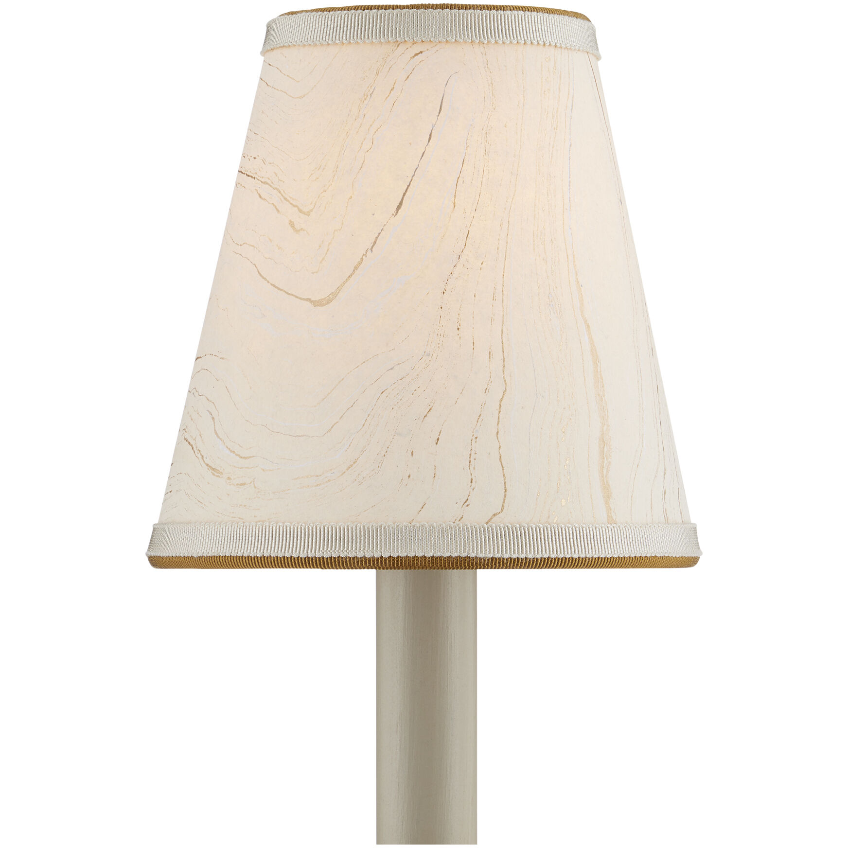 Marble Paper Cream and Gold Tapered Chandelier Shade