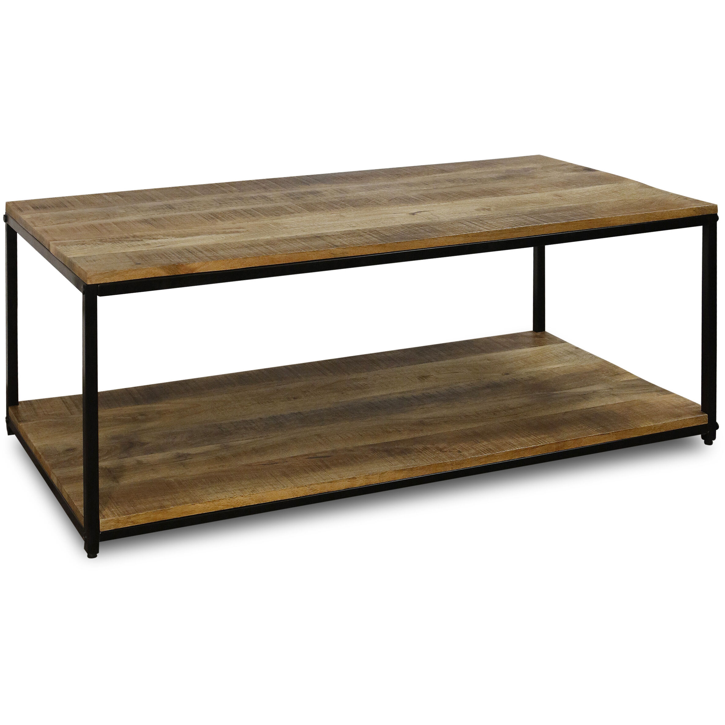 LOGAN 47 X 23.5 inch Wood/Black Coffee Table