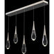 Beyond Hibiscus LED 5.5 inch Polished Nickel Multi-Light Pendant Ceiling Light, Linear Canopy