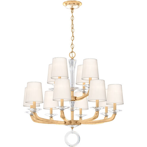 Emilea 12 Light 33.5 inch Heirloom Gold Chandelier Ceiling Light in Heirloom Gold Cast