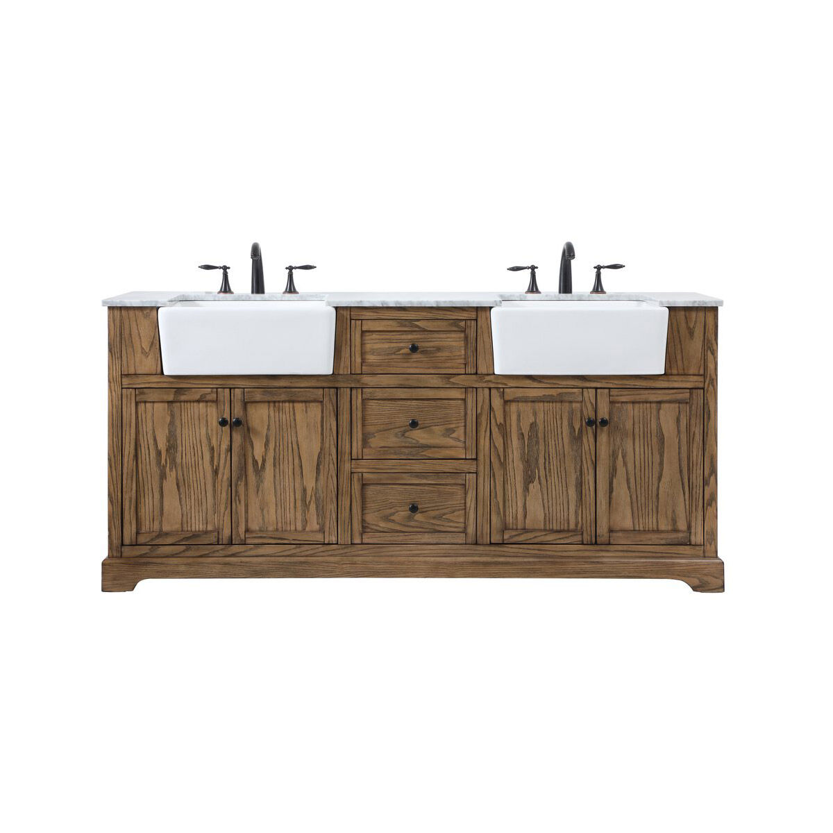 Franklin 72 X 22 X 35 inch Driftwood Bathroom Vanity Cabinet