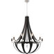 Crystal Empire 10 Light Grizzly Black Chandelier Ceiling Light in Radiance