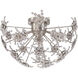 Esteracae 3 Light Antique Silver Semi-Flush Mount Ceiling Light in Radiance