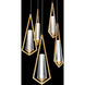 Beyond Devotion LED 17 inch Aged Brass Multi-Light Pendant Ceiling Light