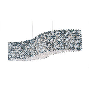 Refrax 13 Light 32 inch Stainless Steel Pendant Ceiling Light in Refrax Azurite