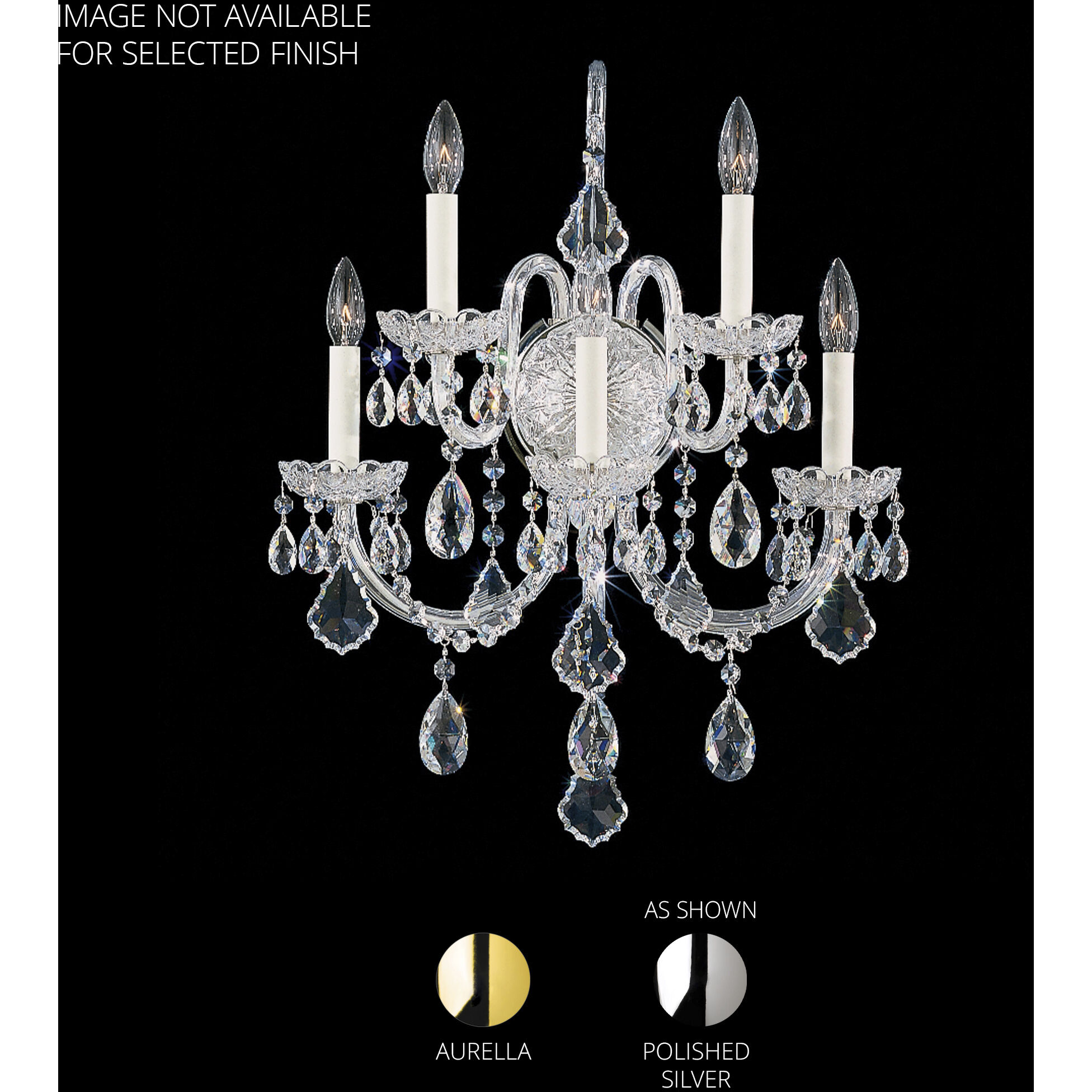 Olde World 5 Light 9.5 inch Aurelia Wall Sconce Wall Light in Heritage