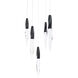 Kindjal LED 17 inch Black Multi-Light Pendant Ceiling Light, Beyond