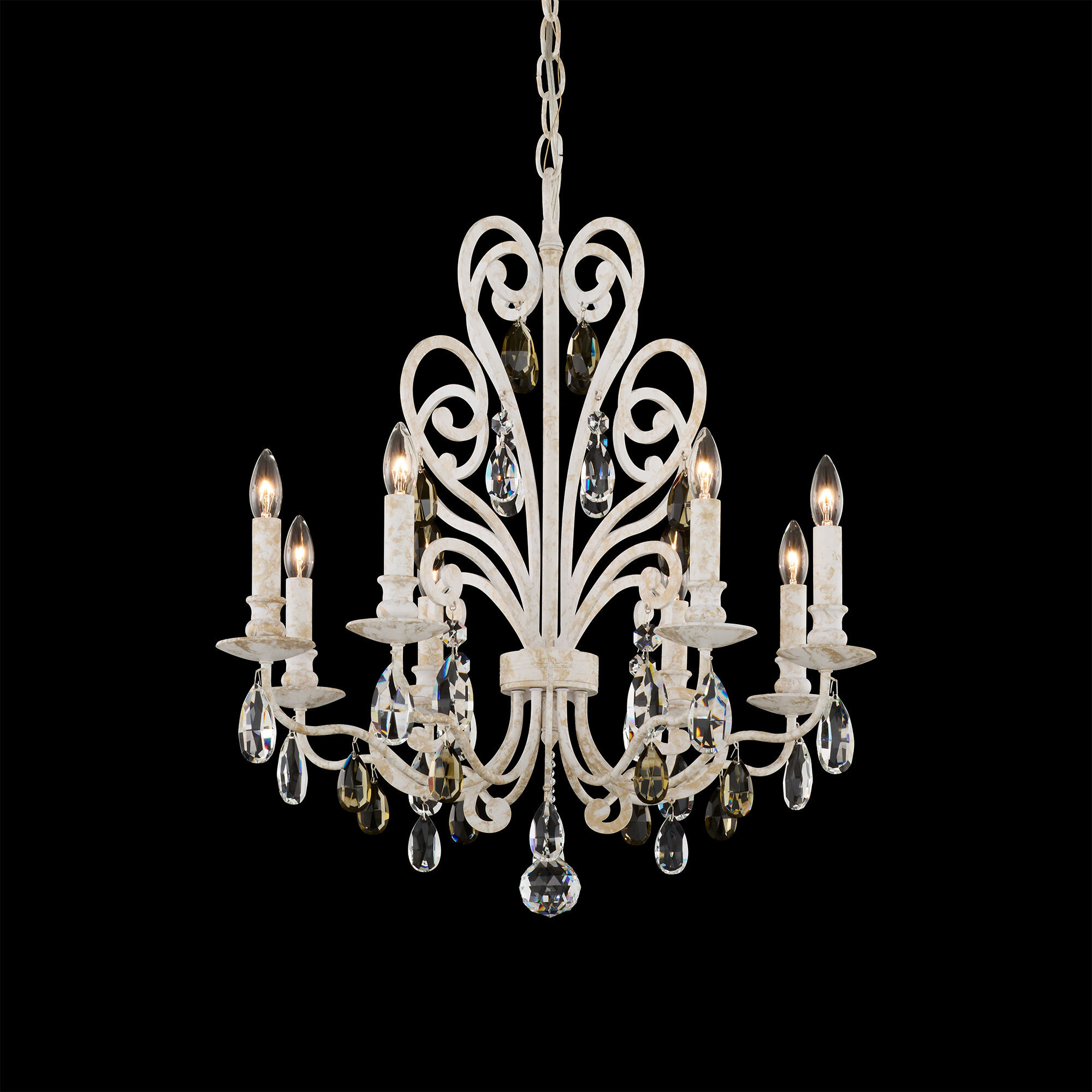 Signature Conclave 8 Light 23 inch Ferro Black Chandelier Ceiling Light