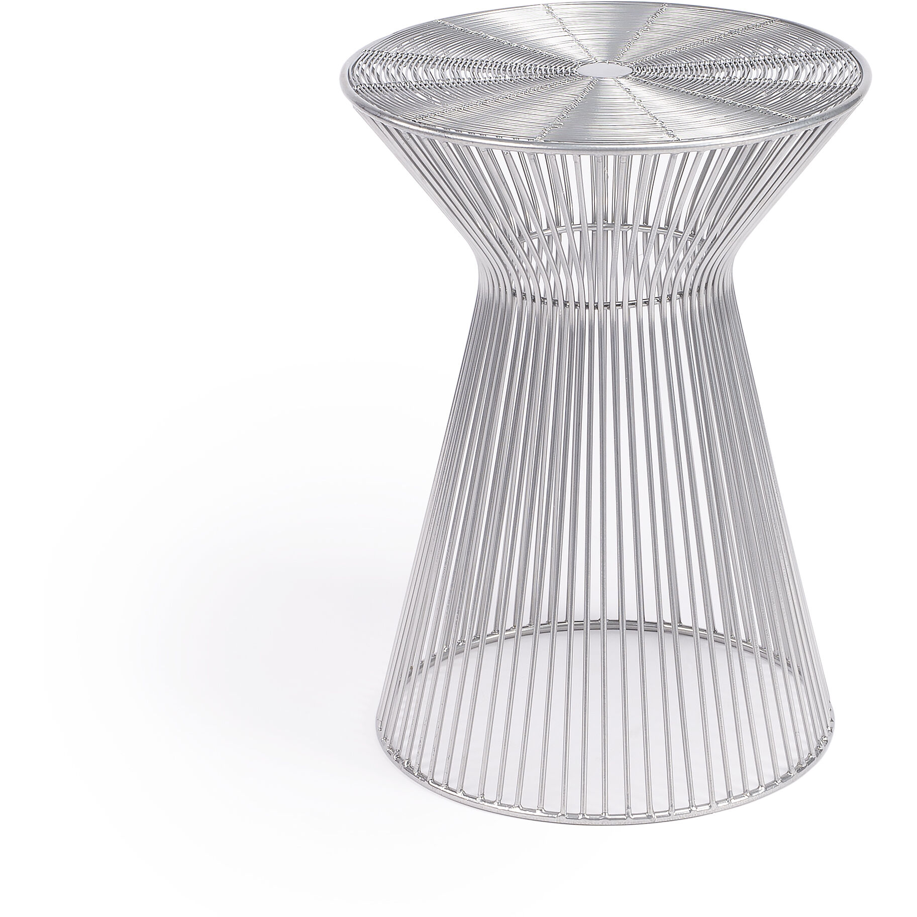 Greeley Silver Metal End or Side Table