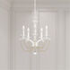 Priscilla 5 Light White Chandelier Ceiling Light in Bronze Pearl, Adjustable Height