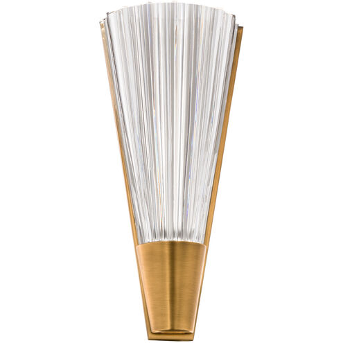 Origami LED 4 inch Aged Brass ADA Wall Sconce Wall Light, Schonbek Signature