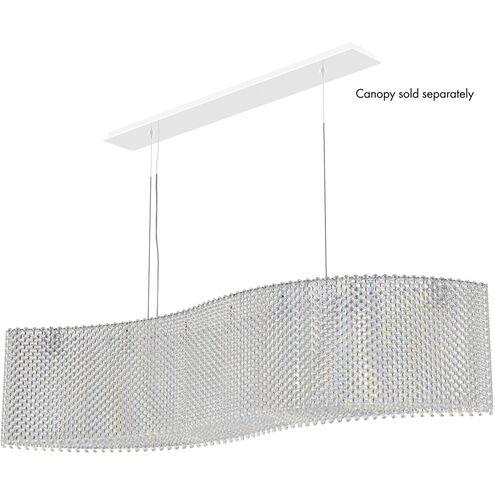 Refrax 21 Light 48 inch Stainless Steel Linear Pendant Ceiling Light in Swarovski, Geometrix