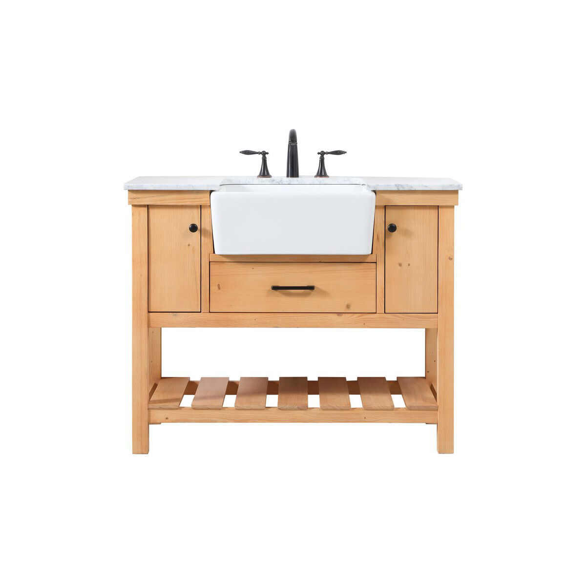 Clement 42 X 22 X 34.13 inch Natural Wood Bathroom Vanity Cabinet