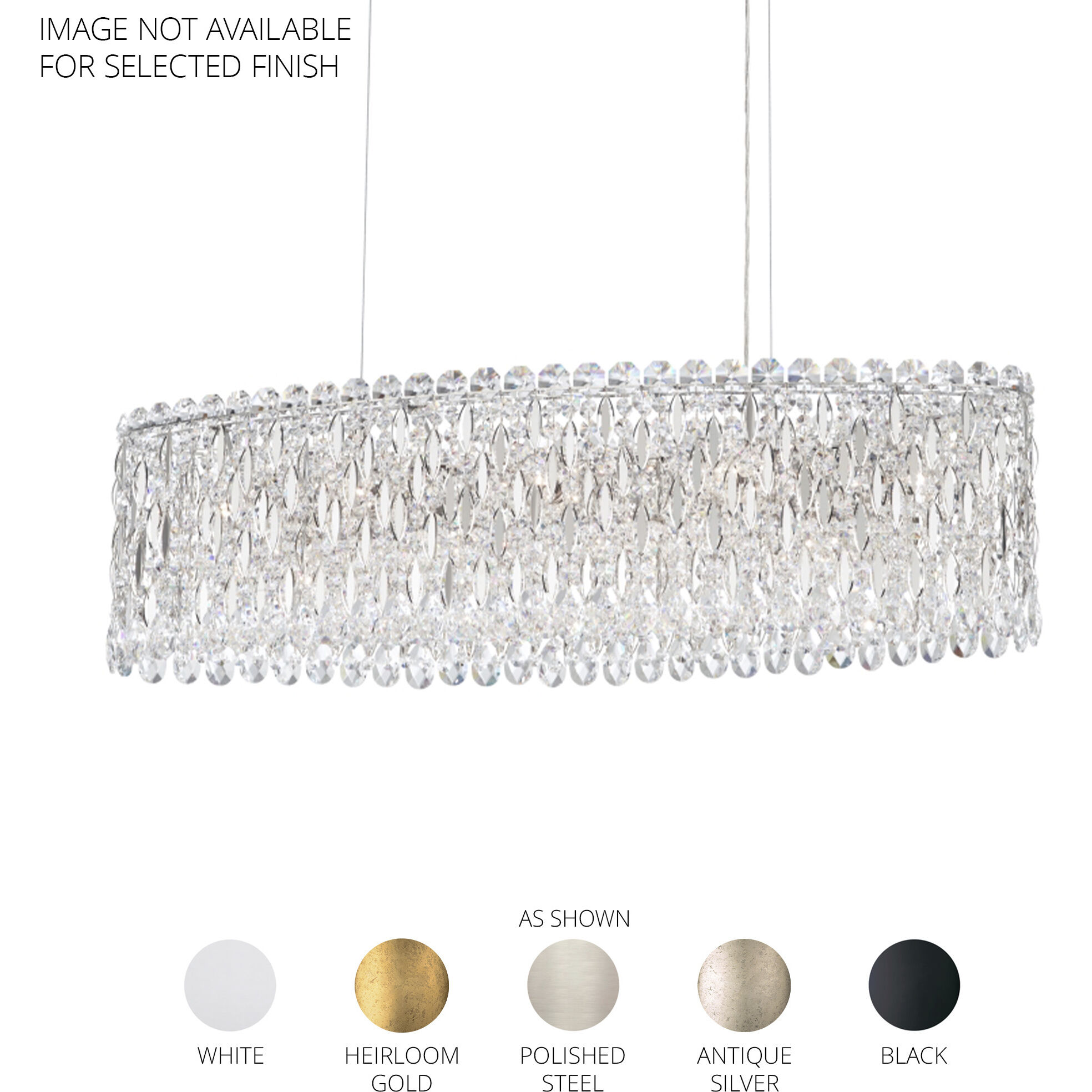 Sarella 12 Light 36 inch Black Linear Pendant Ceiling Light in Heritage