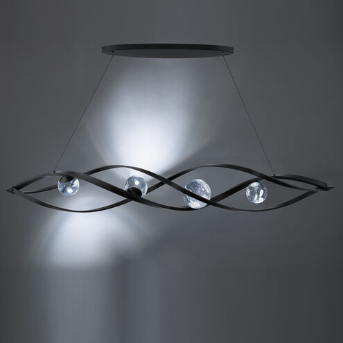 Slipstream LED 54 inch Black Linear Pendant Ceiling Light, Beyond