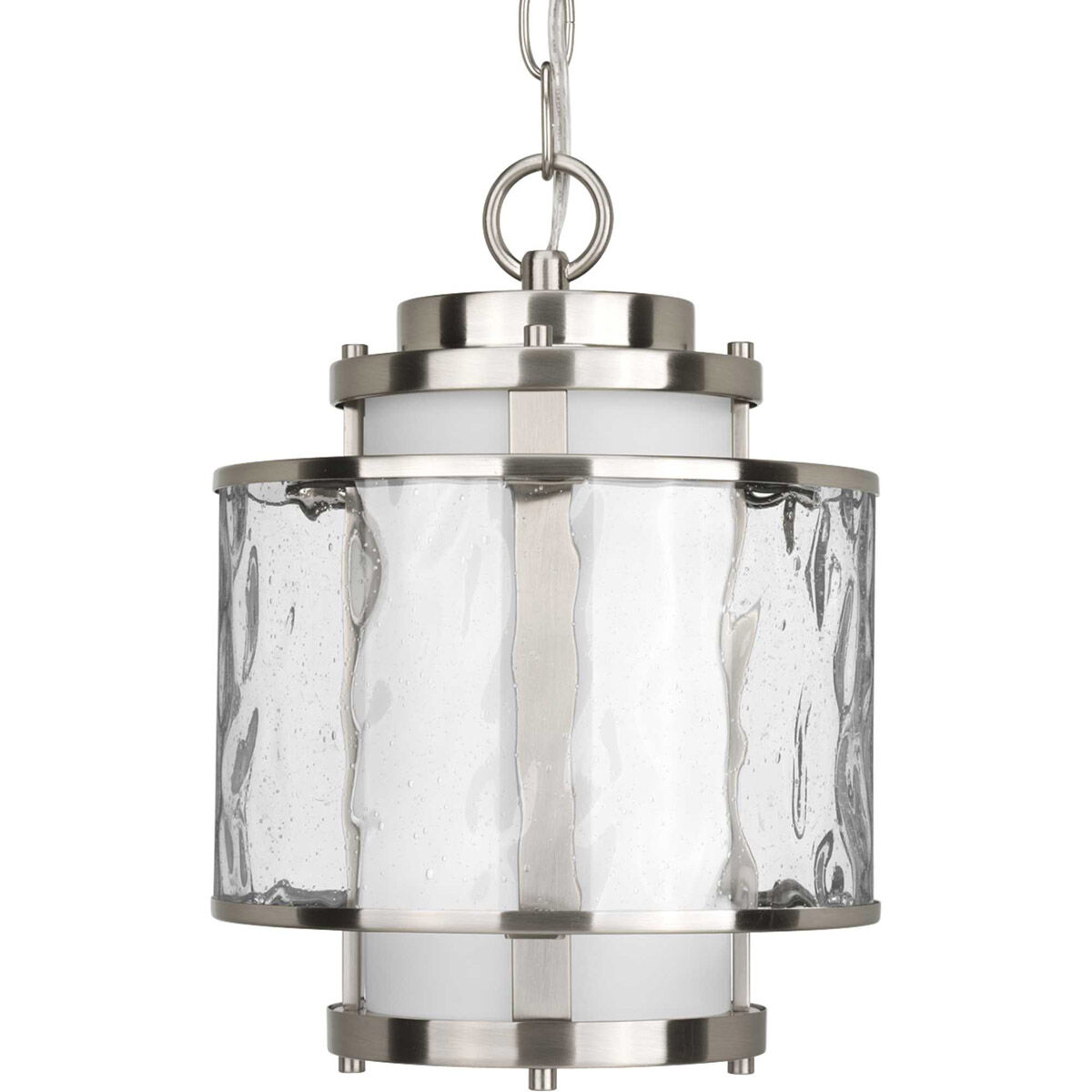 Bay Court 1 Light 8.75 inch Brushed Nickel Hanging Lantern Pendant Ceiling Light