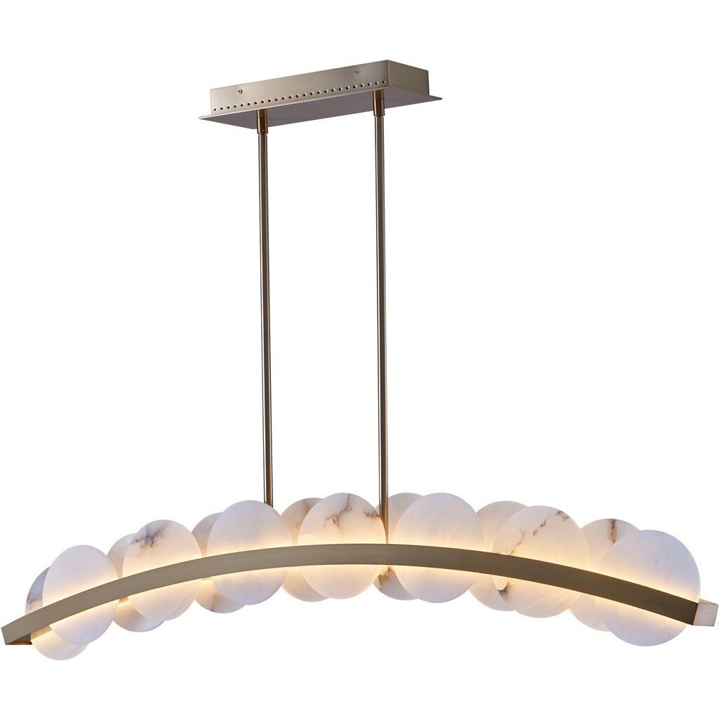 Meridian Island Light Ceiling Light in Winter Brass