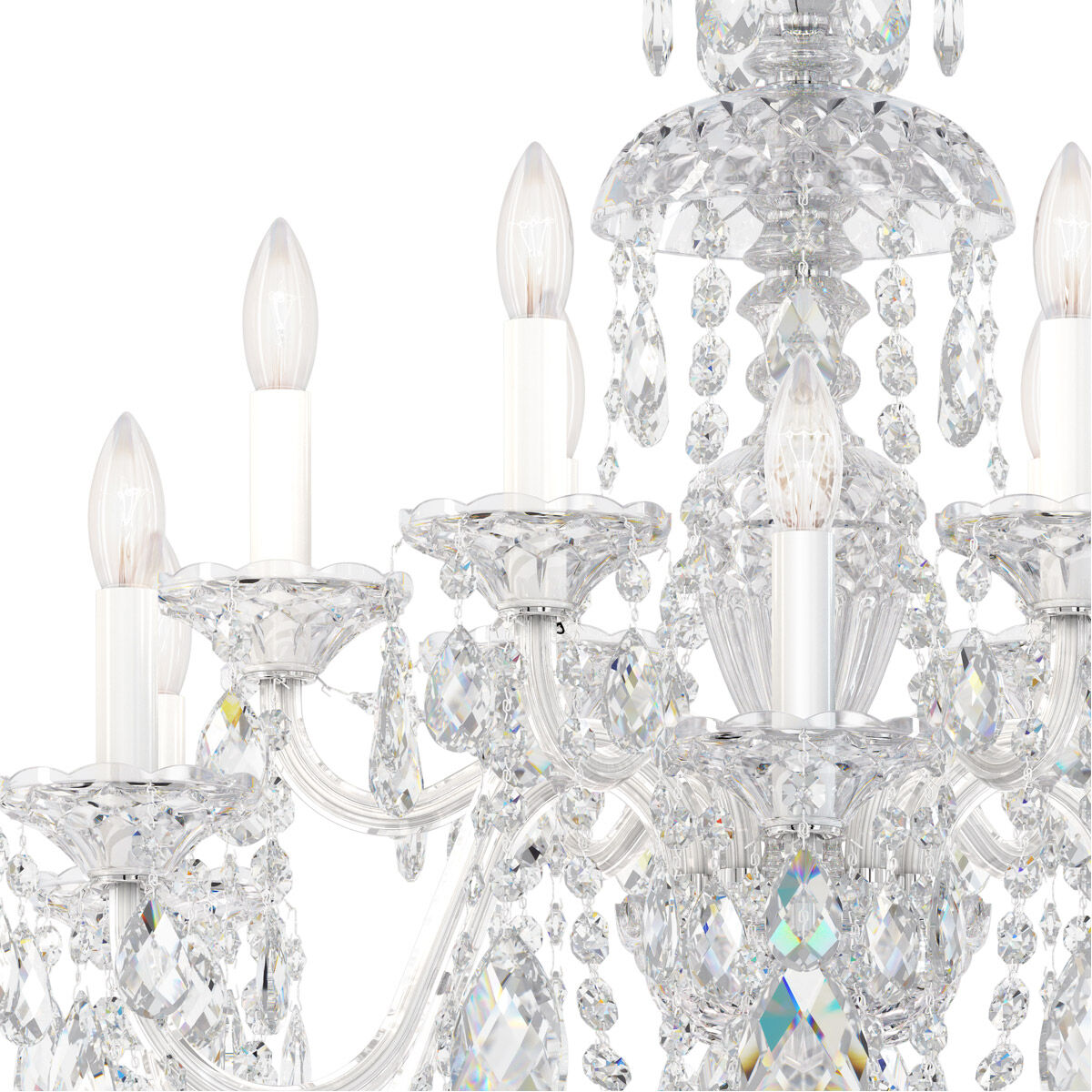 Sterling 12 Light 29 inch Polished Silver Chandelier Ceiling Light in Swarovski
