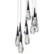 Beyond Hibiscus LED 17 inch Black Multi-Light Pendant Ceiling Light, Beyond