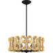 Twilight 6 Light Heirloom Gold Pendant Ceiling Light, Adjustable Height