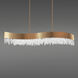 Signature Soleil LED 46.5 inch Aged Brass Linear Pendant Ceiling Light, Schonbek Signature