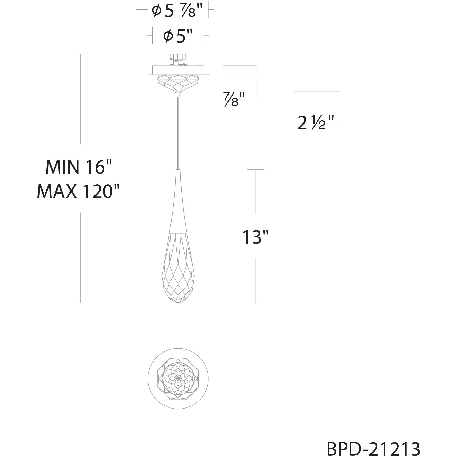 Hibiscus LED 5.9 inch Black Mini Pendant Ceiling Light, Beyond