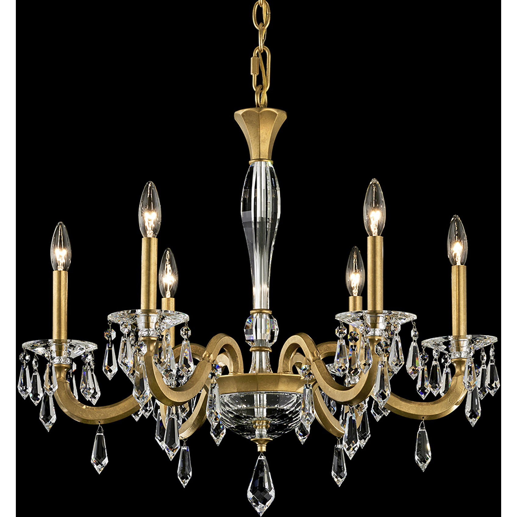 Napoli 5 Light 20.4 inch Heirloom Gold Chandelier Ceiling Light, Schonbek Signature