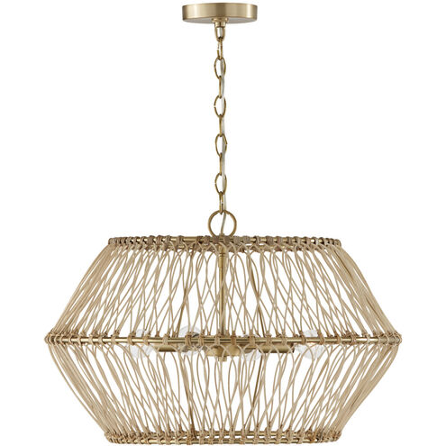 Wren 4 Light 24.25 inch Matte Brass Pendant Ceiling Light