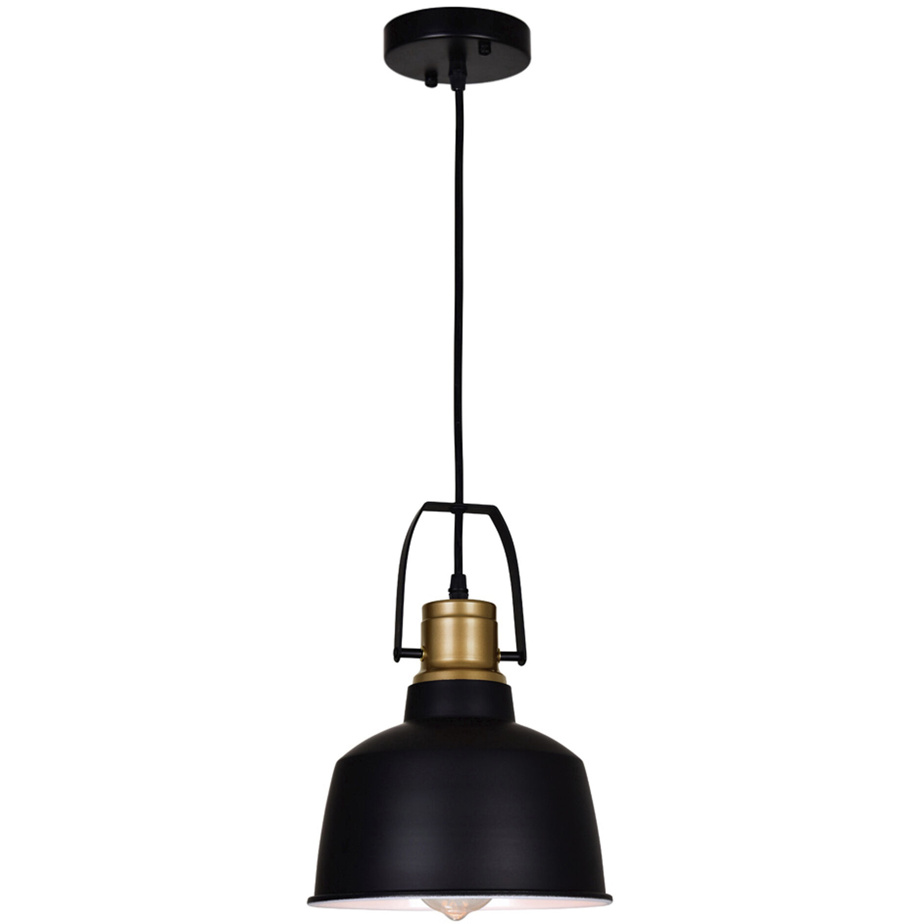 Elisa 1 Light 9 inch Black Down Pendant Ceiling Light