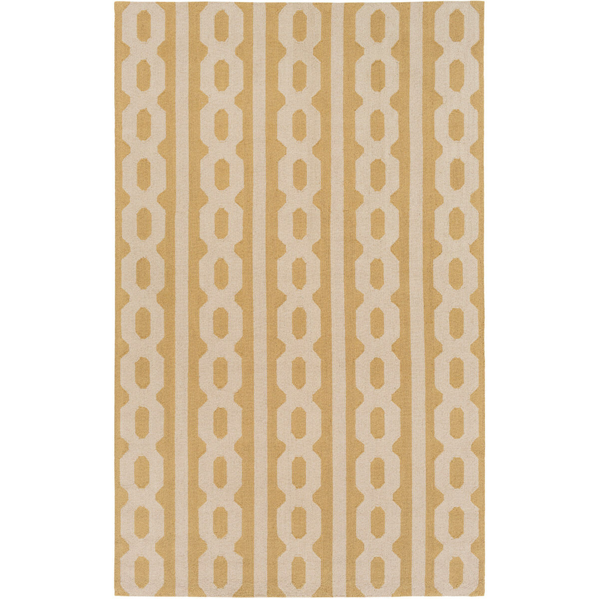 Lockhart 120 X 96 inch Neutral and Yellow Area Rug, Wool