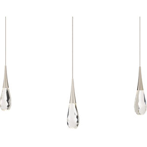 Beyond Hibiscus LED 5.5 inch Polished Nickel Multi-Light Pendant Ceiling Light, Linear Canopy