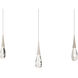 Beyond Hibiscus LED 5.5 inch Polished Nickel Multi-Light Pendant Ceiling Light, Linear Canopy