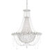 Chrysalita 6 Light Polished Stainless Steel Chandelier Ceiling Light in Radiance