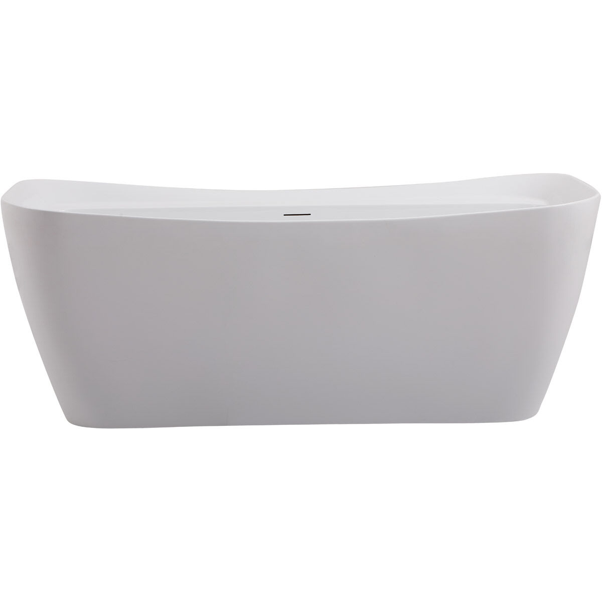 Harrieta Glossy White and Chrome Bathtub