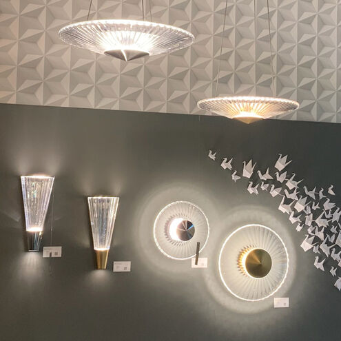 Origami LED 23.8 inch Polished Chrome Pendant Ceiling Light, Schonbek Signature