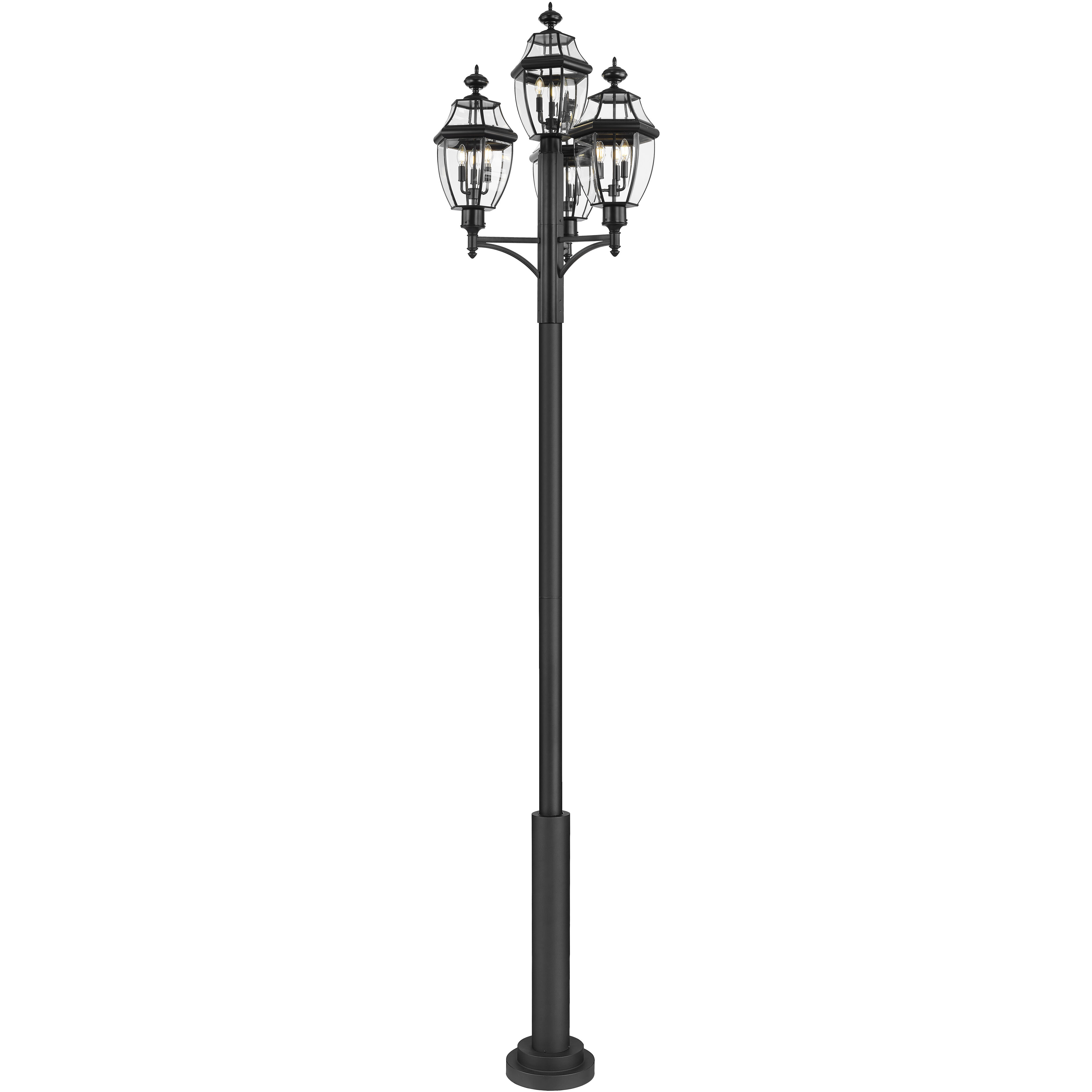 Westover 12 Light 138.25 inch Black Outdoor Post Mounted Fixture in G9