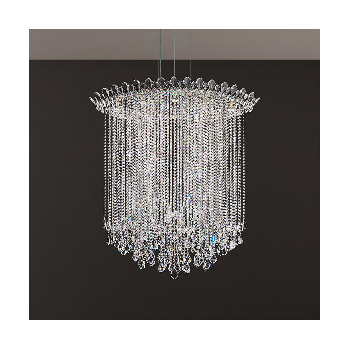 Trilliane Strands 8 Light 25 inch Polished Stainless Steel Pendant Ceiling Light