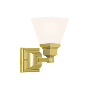Mission 1 Light 5 inch Polished Brass Wall Sconce Wall Light