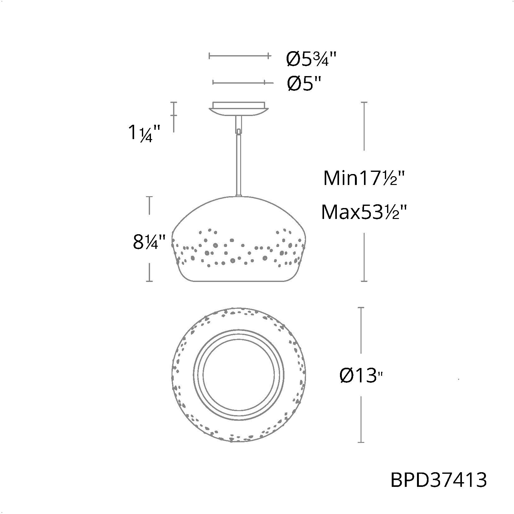 Beyond Astral LED 13 inch Black Pendant Ceiling Light