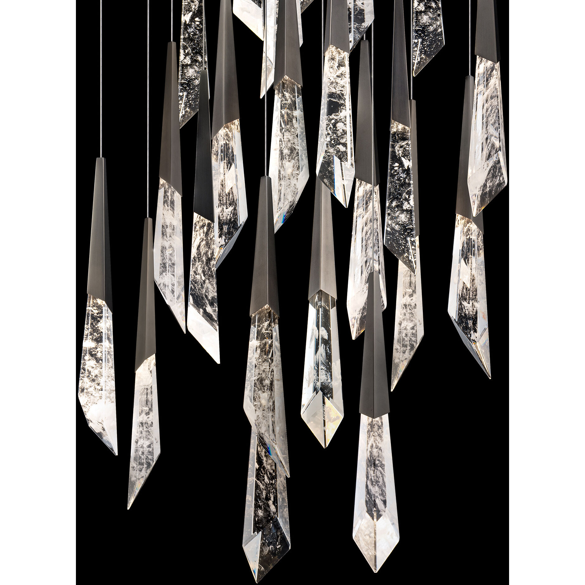 Beyond Solitude LED 28 inch Antique Nickel Multi-Light Pendant Ceiling Light, Square Canopy