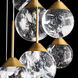 Beyond Quest LED 23 inch Aged Brass Multi-Light Pendant Ceiling Light, Round Canopy