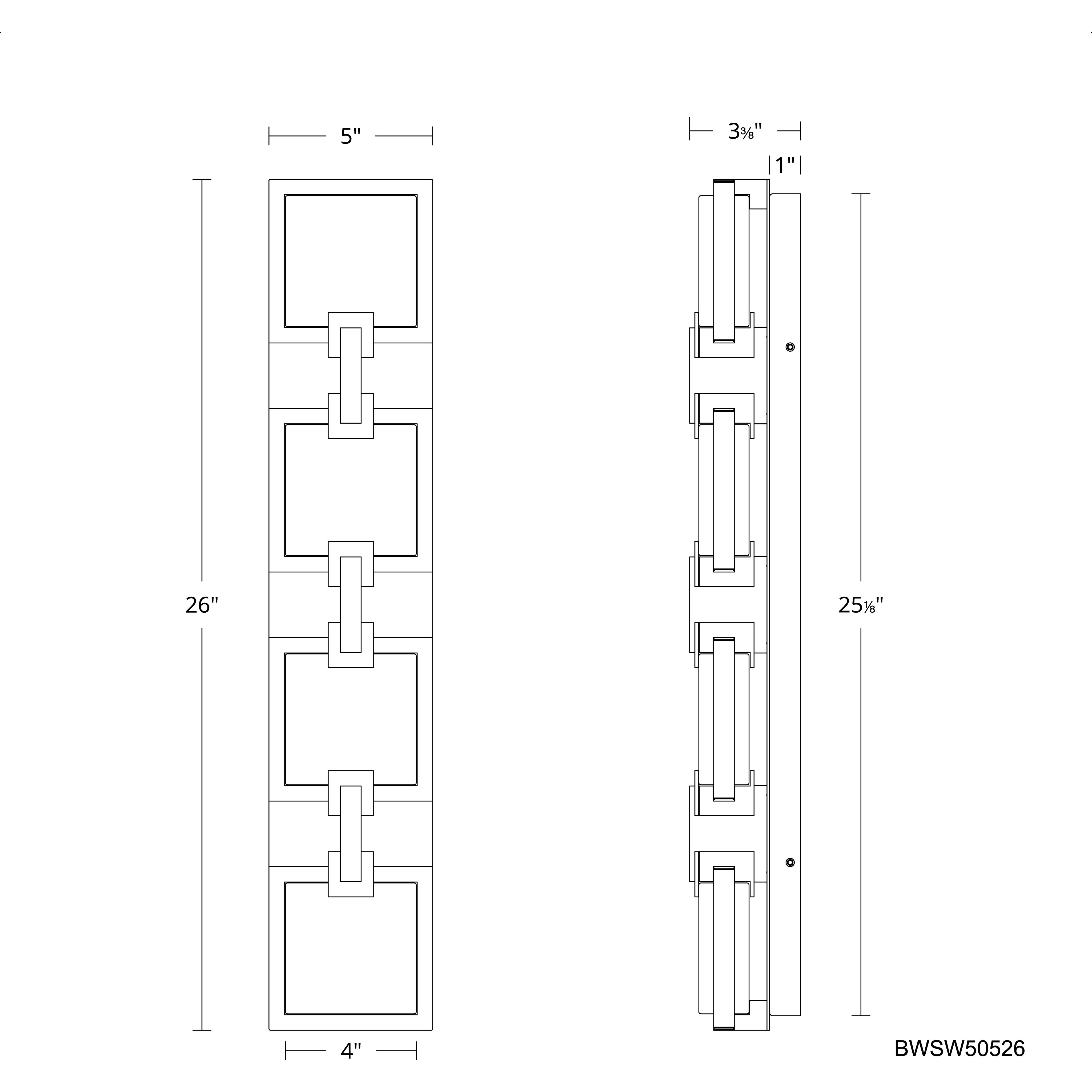 Beyond Pop Star LED 26 inch Black Outdoor Wall Light