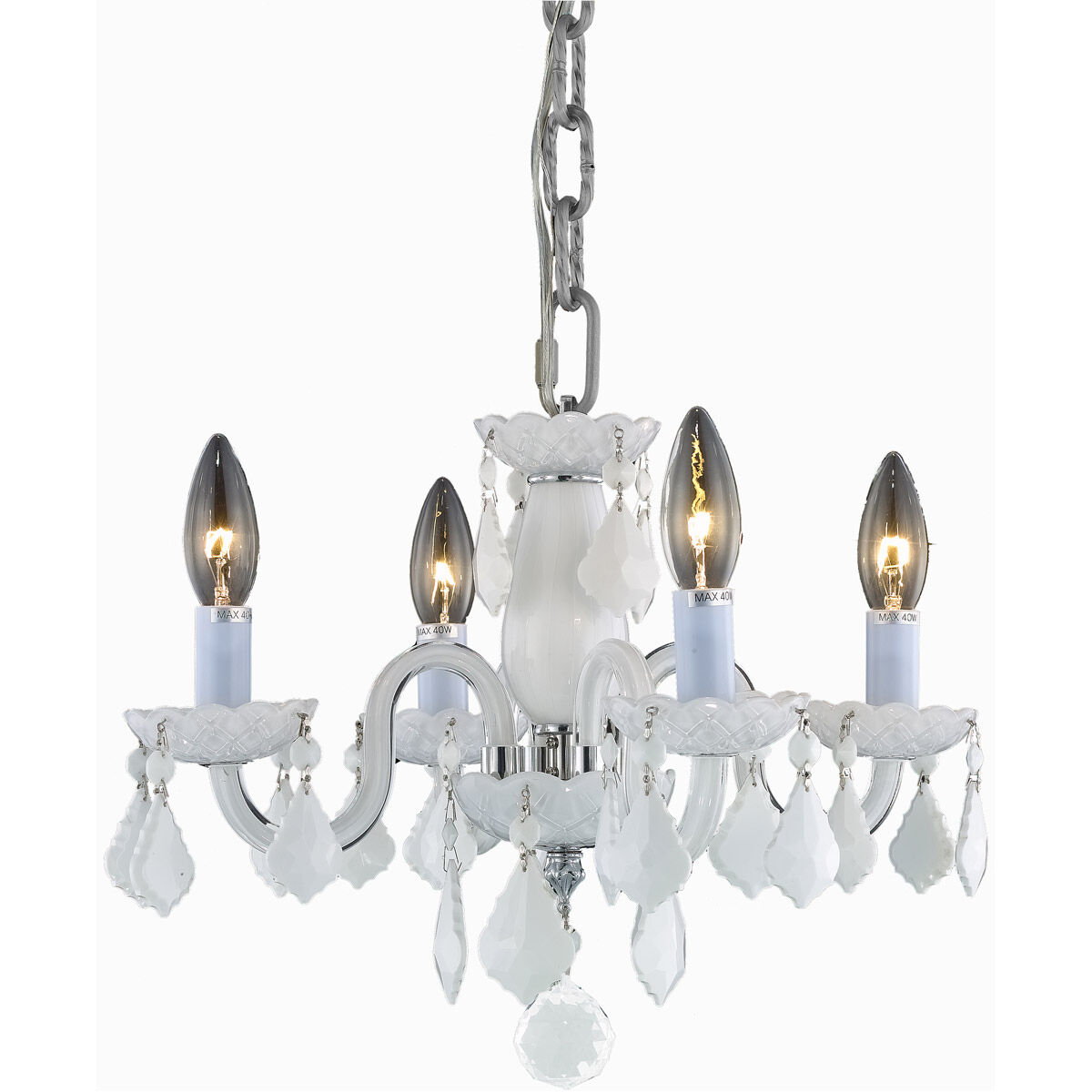 Rococo 4 Light 15.00 inch Mini Chandelier